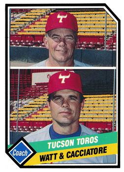 1989 CMC Tucson Toros #24 Eddie Watt / Frank Cacciatore  Front
