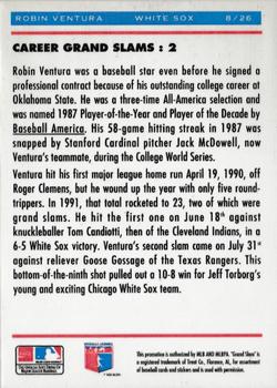 1992 Upper Deck Denny's Grand Slam Holograms #8 Robin Ventura Back