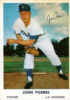 1962 Bell Brand Los Angeles Dodgers #22 John Podres Front