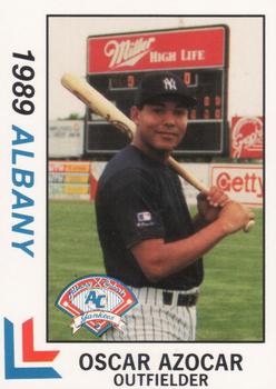 1989 Best Albany-Colonie Yankees #19 Oscar Azocar  Front