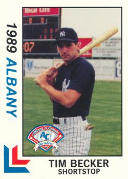 1989 Best Albany-Colonie Yankees #20 Tim Becker  Front