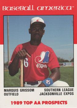 1989 Best Baseball America AA Prospects #AA14 Marquis Grissom  Front