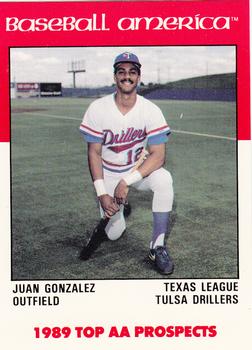 1989 Best Baseball America AA Prospects #AA26 Juan Gonzalez  Front