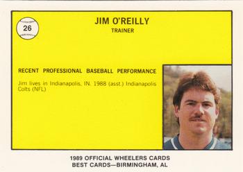 1989 Best Charleston Wheelers #26 Jim O'Reilly Back