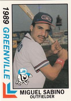 1989 Best Greenville Braves #27 Miguel Sabino  Front