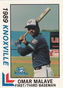 1989 Best Knoxville Blue Jays #14 Omar Malave  Front