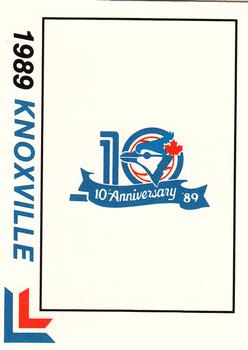 1989 Best Knoxville Blue Jays #31 Team logo / Checklist  Front