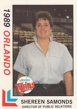 1989 Best Orlando Twins #28 Shereen Samonds / Public Relations Director  Front