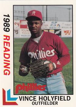 1989 Best Reading Phillies #14 Vince Holyfield  Front