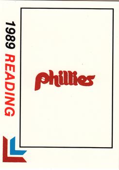1989 Best Reading Phillies #27 Team logo / Checklist  Front