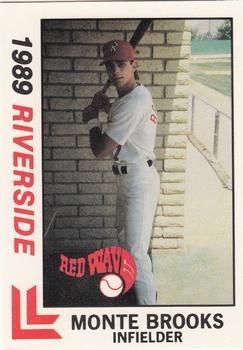 1989 Best Riverside Red Wave #27 Monte Brooks  Front