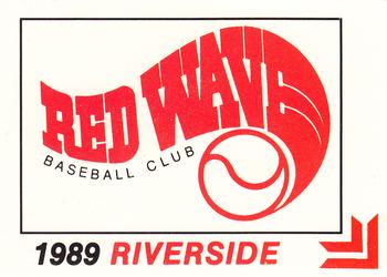 1989 Best Riverside Red Wave #30 Team logo / Checklist  Front
