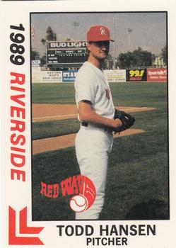 1989 Best Riverside Red Wave #6 Todd Hansen  Front