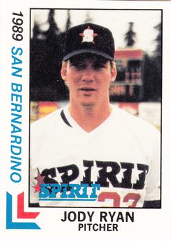 1989 Best San Bernardino Spirit #21 Jody Ryan  Front