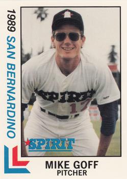1989 Best San Bernardino Spirit #24 Mike Goff  Front