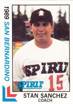 1989 Best San Bernardino Spirit #26 Stan Sanchez Front