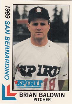 1989 Best San Bernardino Spirit #8 Brian Baldwin  Front