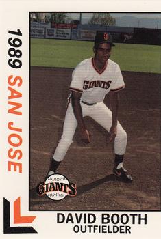 1989 Best San Jose Giants #10 David Booth  Front