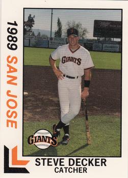 1989 Best San Jose Giants #11 Steve Decker  Front