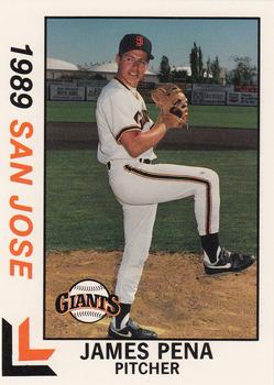 1989 Best San Jose Giants #16 James Pena  Front