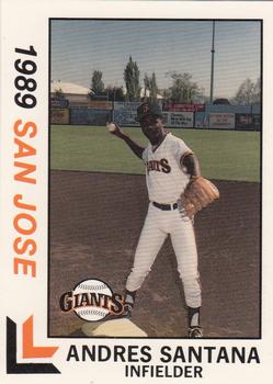 1989 Best San Jose Giants #1 Andres Santana  Front