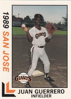 1989 Best San Jose Giants #21 Juan Guerrero  Front