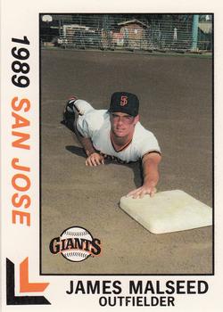 1989 Best San Jose Giants #22 James Malseed  Front