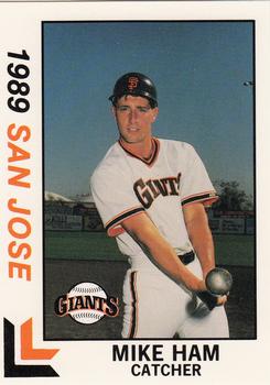1989 Best San Jose Giants #26 Mike Ham  Front