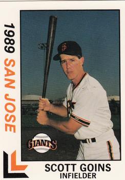 1989 Best San Jose Giants #27 Scott Goins  Front