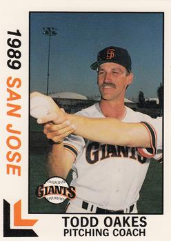 1989 Best San Jose Giants #29 Todd Oakes Front