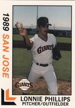 1989 Best San Jose Giants #5 Lonnie Phillips  Front