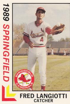 1989 Best Springfield Cardinals #24 Fred Langiotti  Front