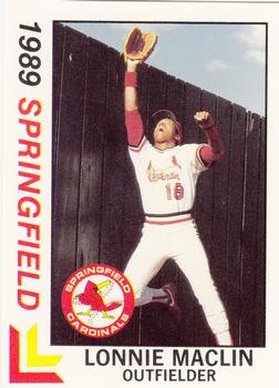1989 Best Springfield Cardinals #25 Lonnie Maclin  Front