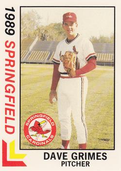 1989 Best Springfield Cardinals #2 Dave Grimes  Front