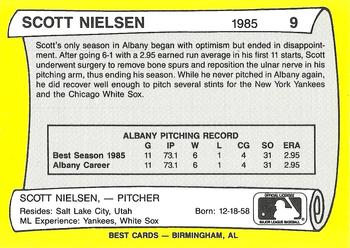 1990 Best Albany-Colonie A's/Yankees All Decade #9 Scott Nielsen  Back