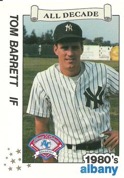 1990 Best Albany-Colonie A's/Yankees All Decade #15 Tom Barrett Front