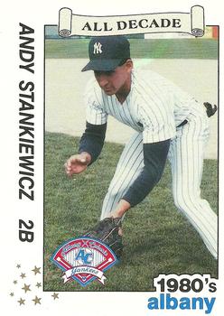 1990 Best Albany-Colonie A's/Yankees All Decade #17 Andy Stankiewicz  Front