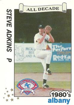 1990 Best Albany-Colonie A's/Yankees All Decade #28 Steve Adkins  Front