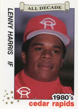 1990 Best Cedar Rapids Reds All Decade #3 Lenny Harris  Front