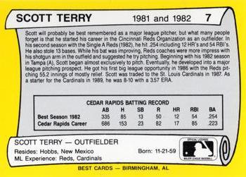 1990 Best Cedar Rapids Reds All Decade #7 Scott Terry  Back