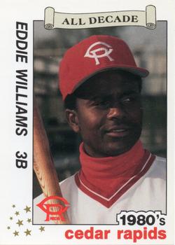 1990 Best Cedar Rapids Reds All Decade #10 Eddie Williams  Front