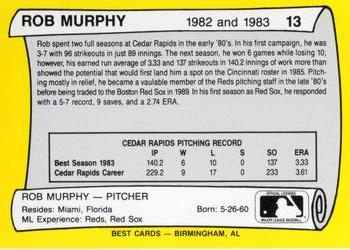 1990 Best Cedar Rapids Reds All Decade #13 Rob Murphy  Back