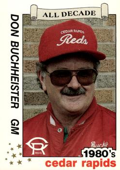 1990 Best Cedar Rapids Reds All Decade #34 Don Buchheister Front