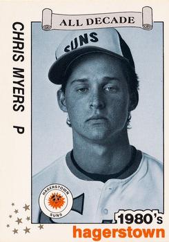 1990 Best Hagerstown Suns All Decade #18 Chris Myers  Front