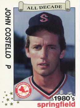 1990 Best Springfield Cardinals All Decade #10 John Costello  Front