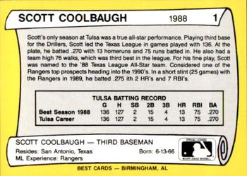 1990 Best Tulsa Drillers All Decade 1980's #1 Scott Coolbaugh  Back