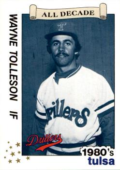 1990 Best Tulsa Drillers All Decade 1980's #3 Wayne Tolleson  Front