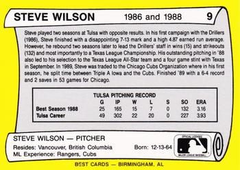 1990 Best Tulsa Drillers All Decade 1980's #9 Steve Wilson  Back