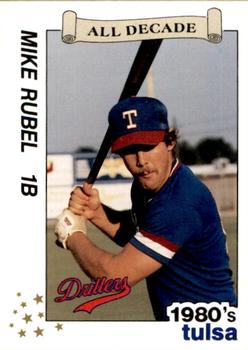 1990 Best Tulsa Drillers All Decade 1980's #12 Mike Rubel  Front