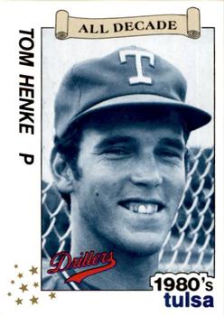 1990 Best Tulsa Drillers All Decade 1980's #19 Tom Henke  Front